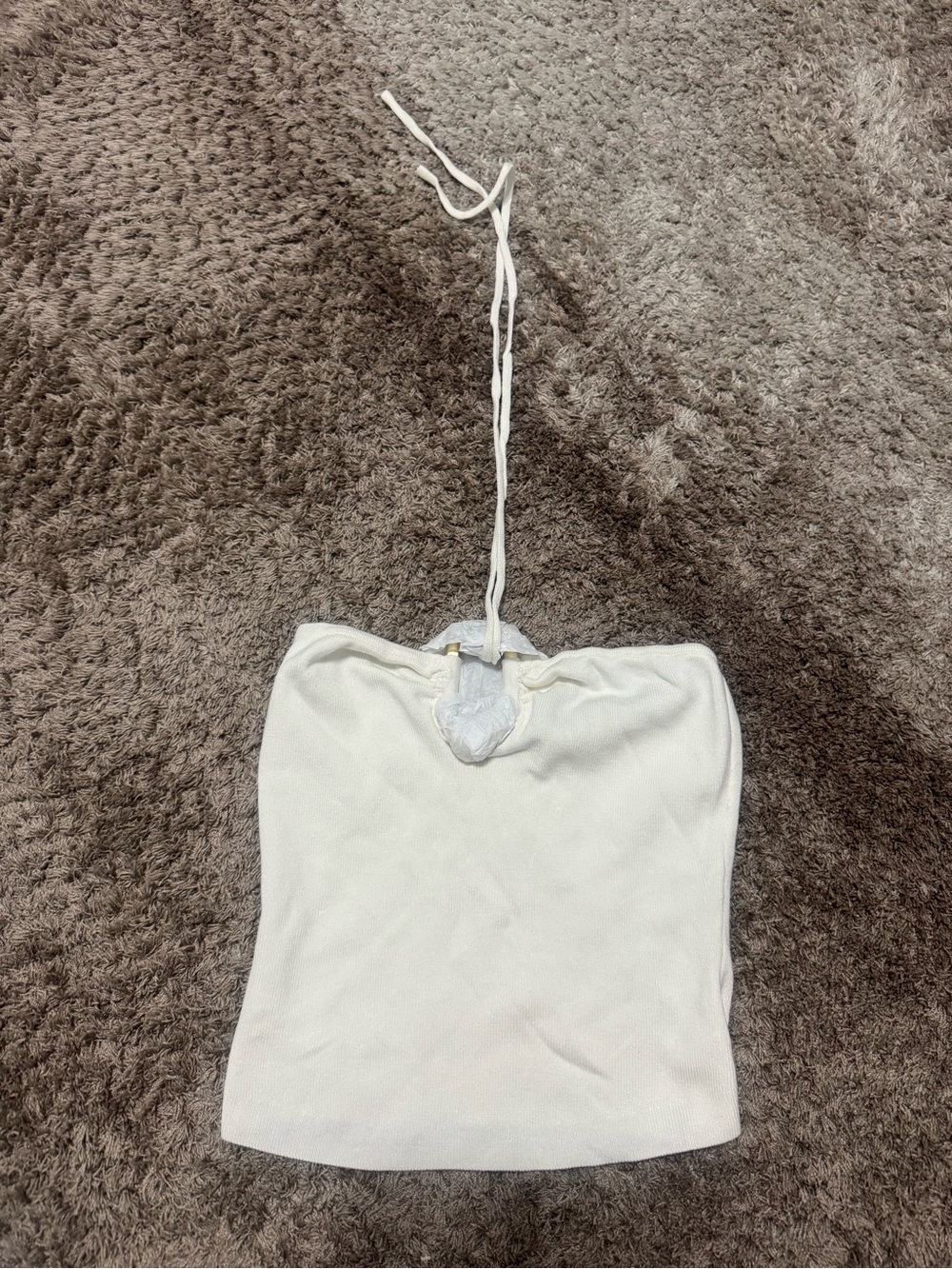 Meshki Dimitri
Knit Halter Top With Hardware - Ivory